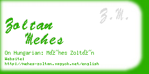 zoltan mehes business card